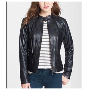 bernardo leather jacket rn 94868